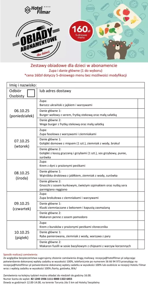 Zestawy obiadowe dla dzieci w abonamencie - 06-10.10.25-1