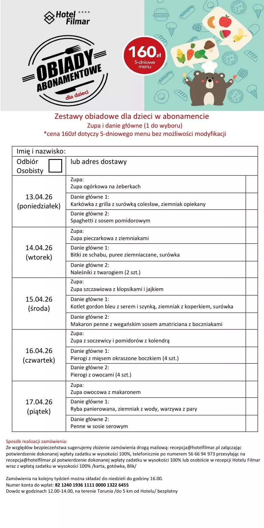 Zestawy obiadowe dla dzieci w abonamencie - 13-17.04.26-1