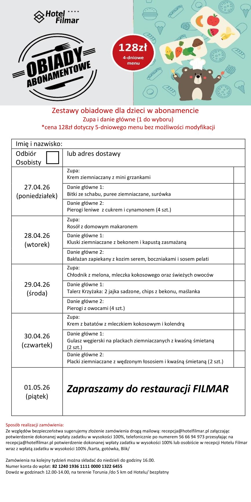 Zestawy obiadowe dla dzieci w abonamencie - 27.04-01.05.26-1